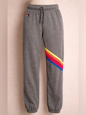 Aviator Nation Grey Rainbow Joggers